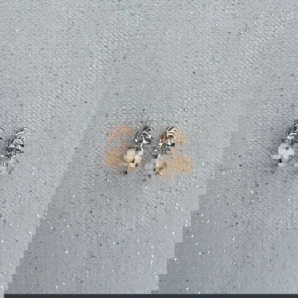 Small Clip On Earrings, Crystal Front View, Dainty Crystal Clip On Earrings For Non Pierced Ears, Rose Quartz Style Beaded Earrings, Vintage Inspired Small Clip Ons, Elegant Crystal Drop Earrings