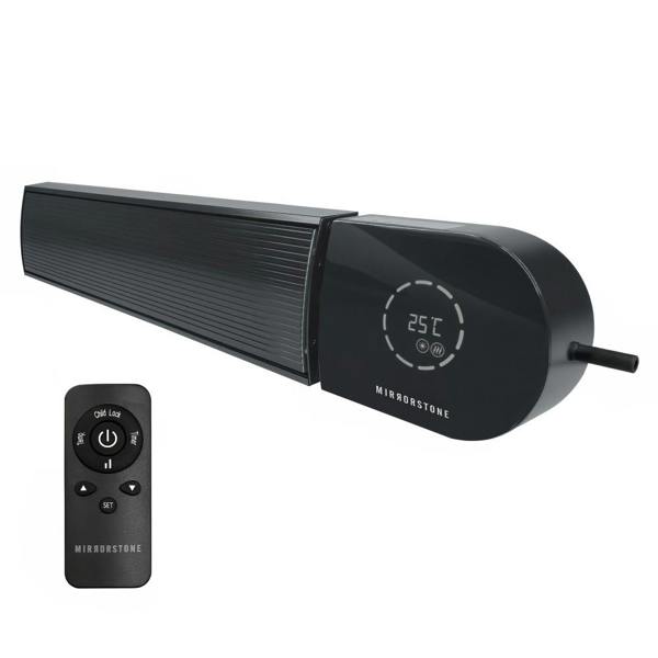 Mirrorstone Heating 2.4kW Ionis Remote Controllable Wi-Fi Infrared Bar Heater (Black)