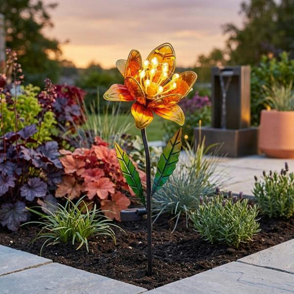 Garden Greatness GloBloom Solar Floral Stake Light
