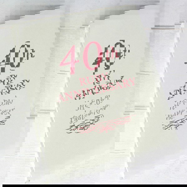 Personalised Memento Company Personalised 40th Ruby Anniversary Traditional Photo Album