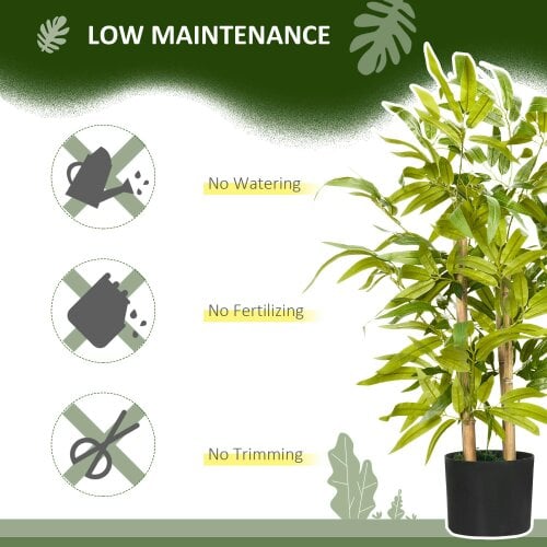 Wyld Haus Fike Compact Artificial Bamboo Desk Tree In Pot For Indoor Display 60cm