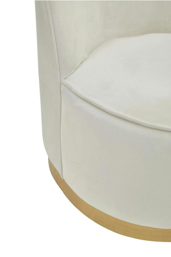 Interiors by Premier Kids Tamra Cream Velvet Gold Base Chair