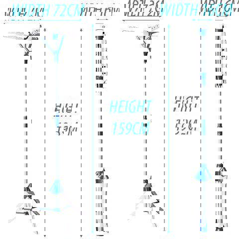 Homefront Clothes Rail Airer Drier, Portable Clothes Horse Hanger Rotary Tripod Design, Folds Flat for Storage, Easy Setup