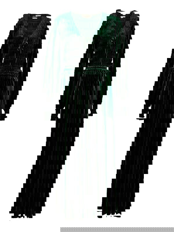 GWD Emerald Green Velvet Lydia Maxi Dress