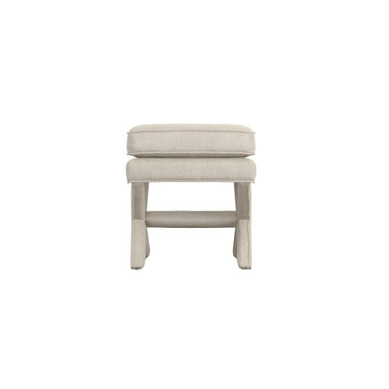 Wyld Haus Theodor Stone Velvet Stool X Cross Legs