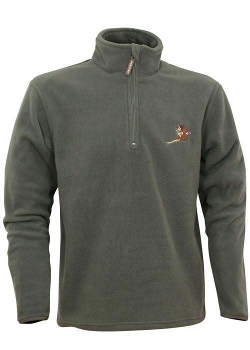 Jack Pyke Pheasant Motif Fleece Top with beautifully embroidered flying pheasant on the chest