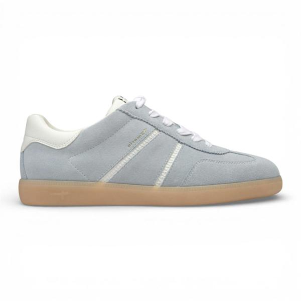 Tamaris Women's Blue White Leather Trainers Sneaker Shoes