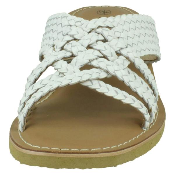 Leather Collection Ladies Leather Collection Low Wedge Platform Sandals F00422