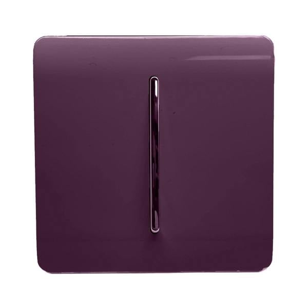 Trendi Switch 1 Gang 1 or 2 way Rocker Light Switch in Plum Purple