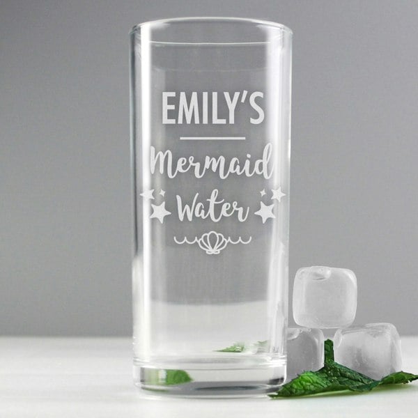 Personalised Memento Company Personalised Mermaid Water Hi Ball Glass
