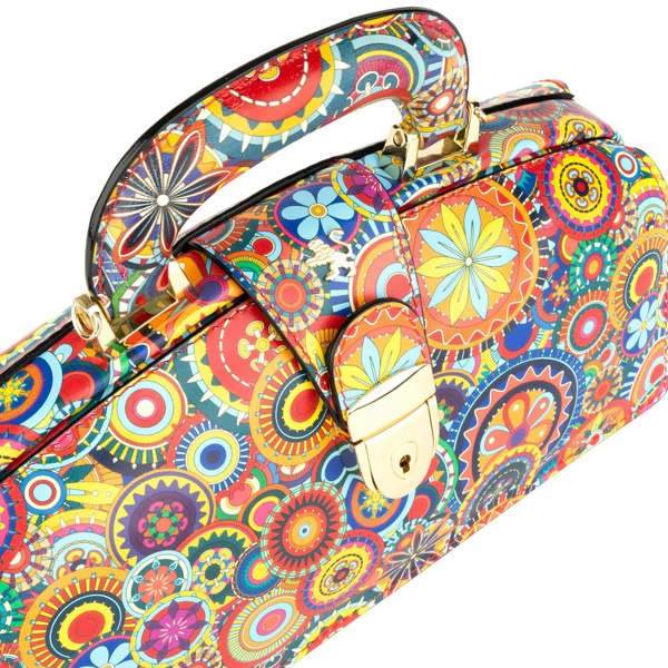 Embassy London Gazelle - Signature Print - Women's bowling bag with handle and strap
