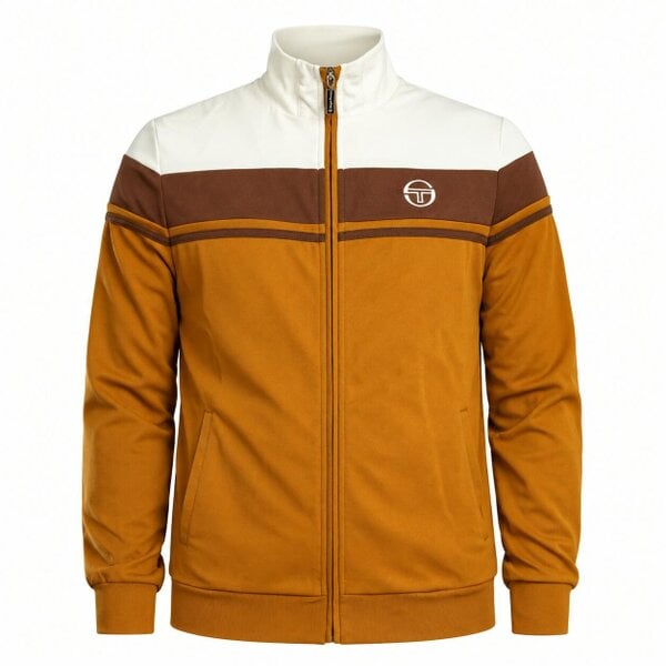 Sergio Tacchini Damarindo Track Top Jacket Gardenia/Potting Soil/Golden Brown