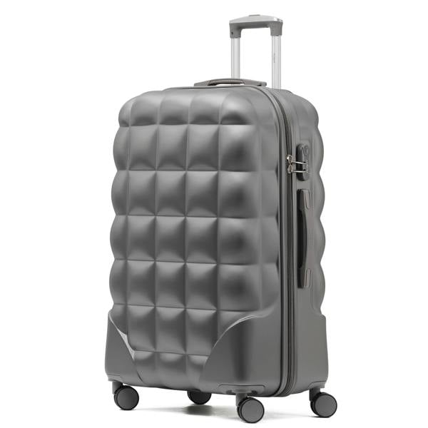 Flight Knight Large 29" Check-in Hard Case Bubble Design Suitcase- 8 Spinner Wheels