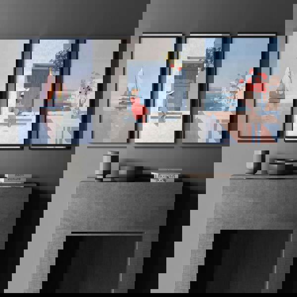 Colorful Living Room Walls | Set of 3 Italian Lifestyle Wall art Prints