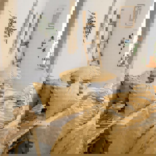 ST214 Linen Duvet Cover + Bed Sheet + 2 Pillowcases, King-Weilai Concept-Weilai Concept