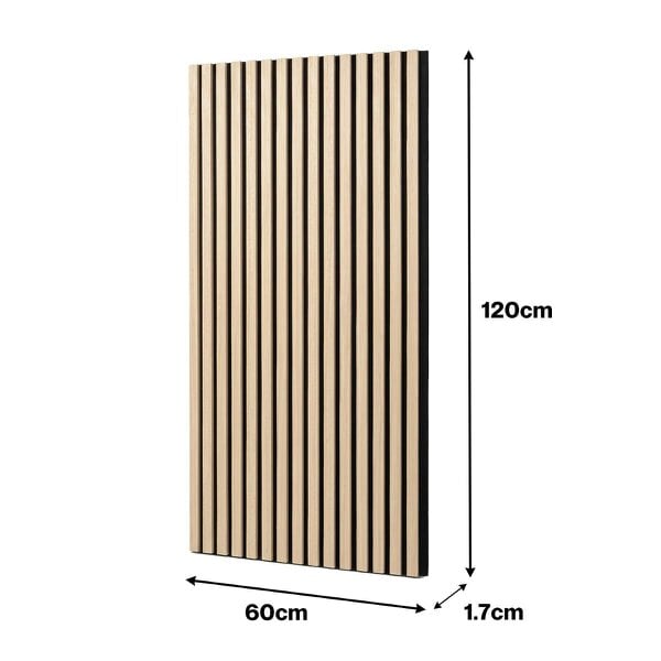 Levede Wall Panels Acoustic 4Pc 120 x 60cm Sound Absorbing NRC>0.7 Home Oak