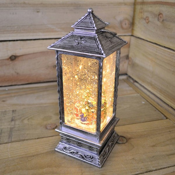 Samuel Alexander 27cm Glitter Water Spinner Lantern - Warm White LED - Christmas Tree