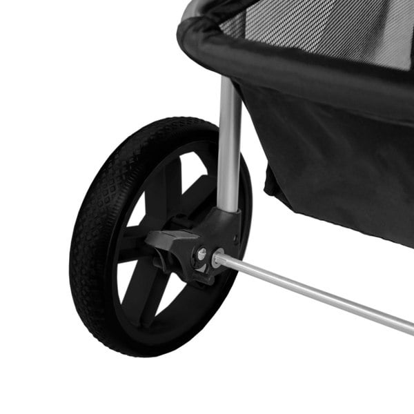 Monstershop Pet Stroller with Rain Cover – Black