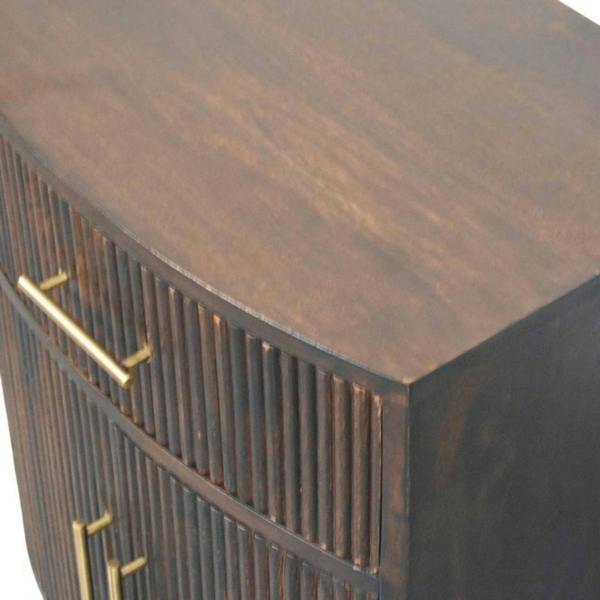 Artisan Furniture Solid Mango Wood Milan Bedside, Dark brown