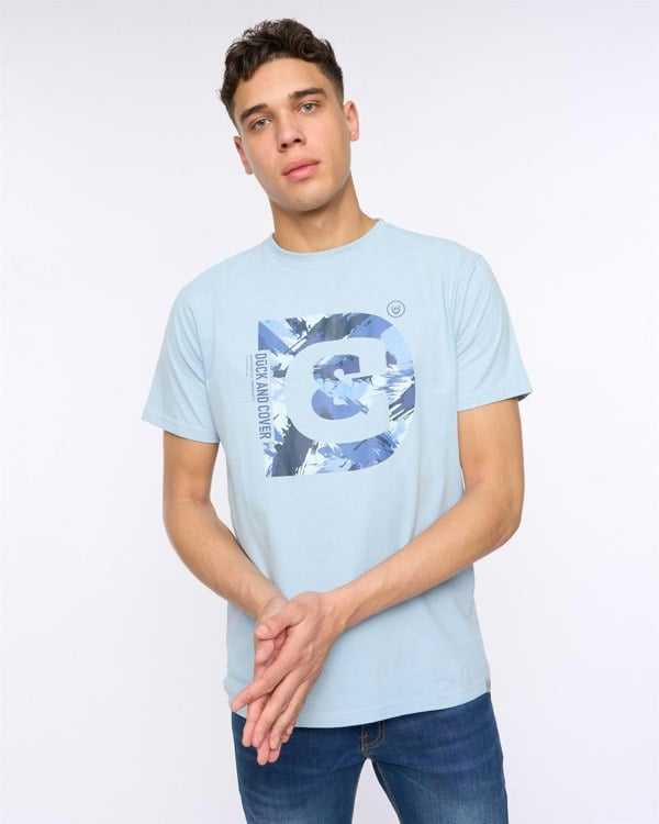 Duck and Cover Deecee T-Shirt - Sky Blue