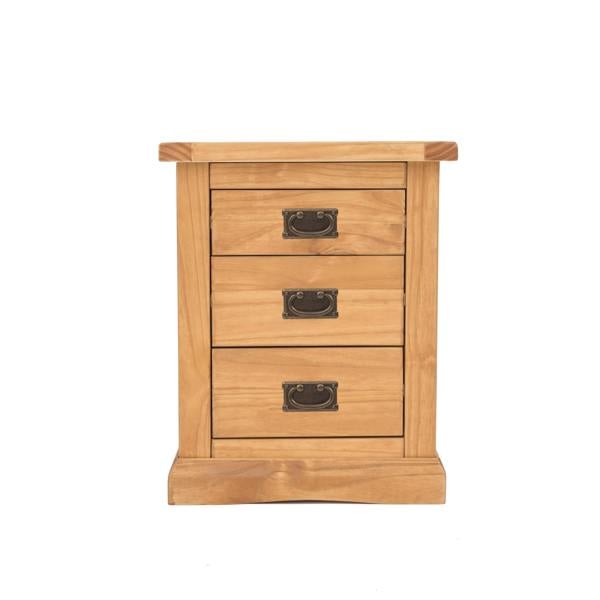 Lucca 3 Drawer Bedside Table