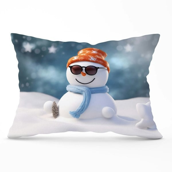 Warren Reed Smily Snowman Cushions