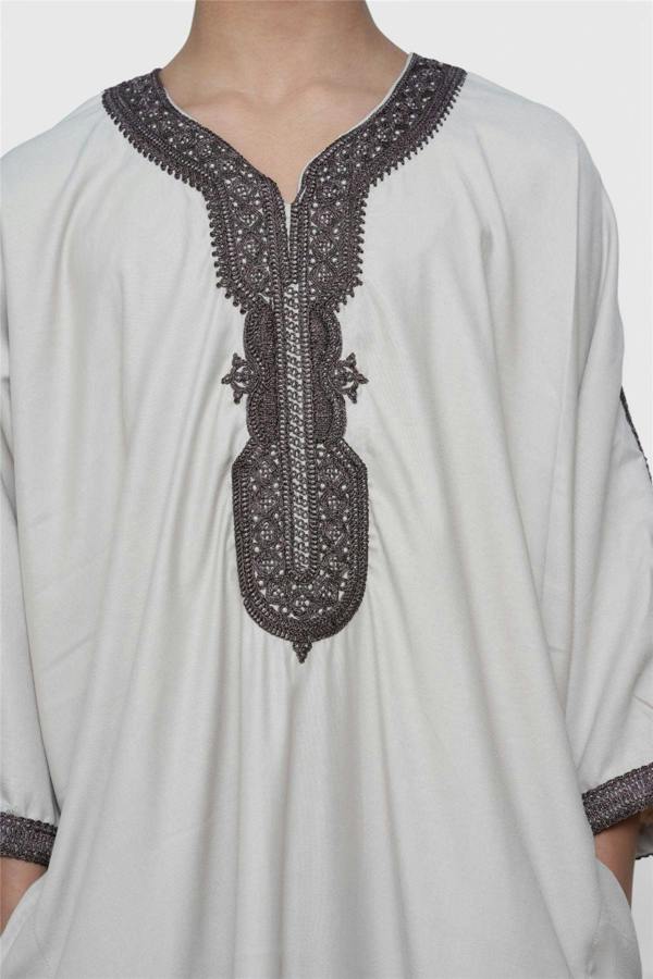 Infinity Leather Kids Boys Moroccan Thobe Robe Djellaba Gandoura Eid Jubba- K-HM66