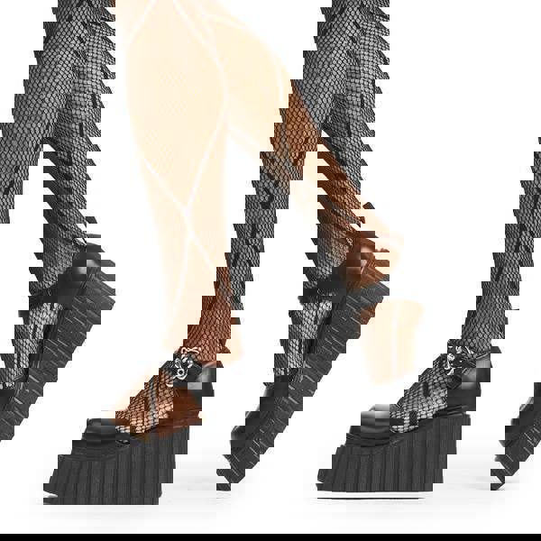 Lamoda Spring Sunshine Black Chunky Platform Creeper Shoes Comfortable