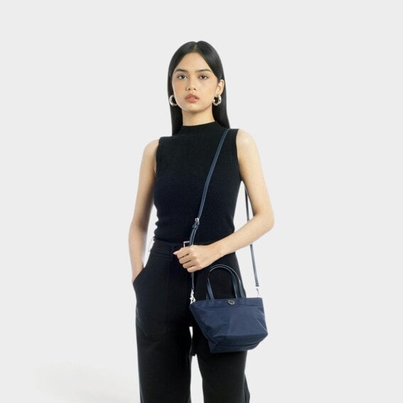 Tory Burch Nylon Mini Tote Tory Navy