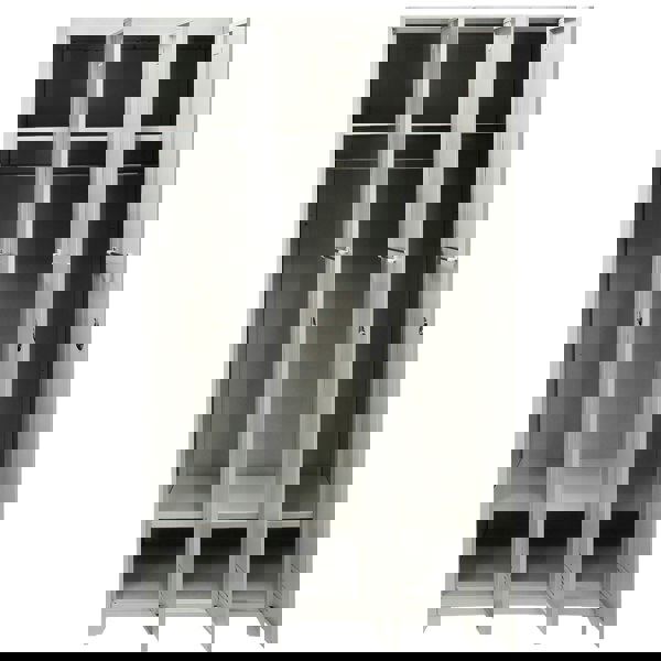 Monstershop Metal Storage Lockers - Three Doors, Grey