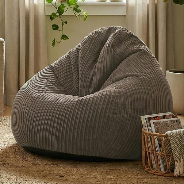 rucomfy Jumbo Cord Slouchbag - Indoor Classic Bean Bag for Adults