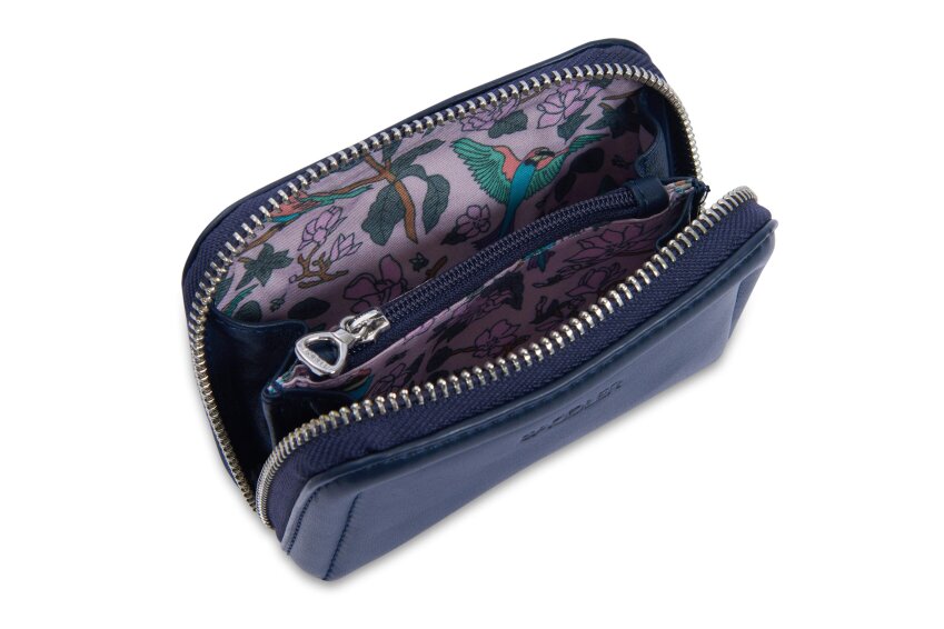 SADDLER "Annabelle" 2 Section RFID Real Leather Zip Top Coin Purse (Gift Boxed)