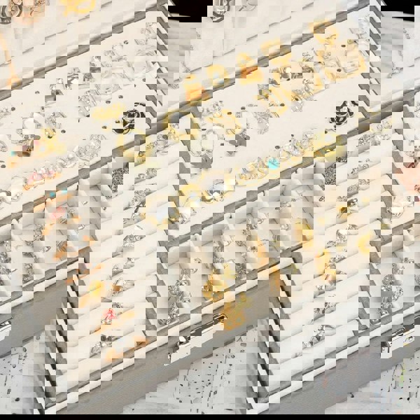 Rafaelo Mobilia 2 Tier Jewellery Box With Lock And Key Grey