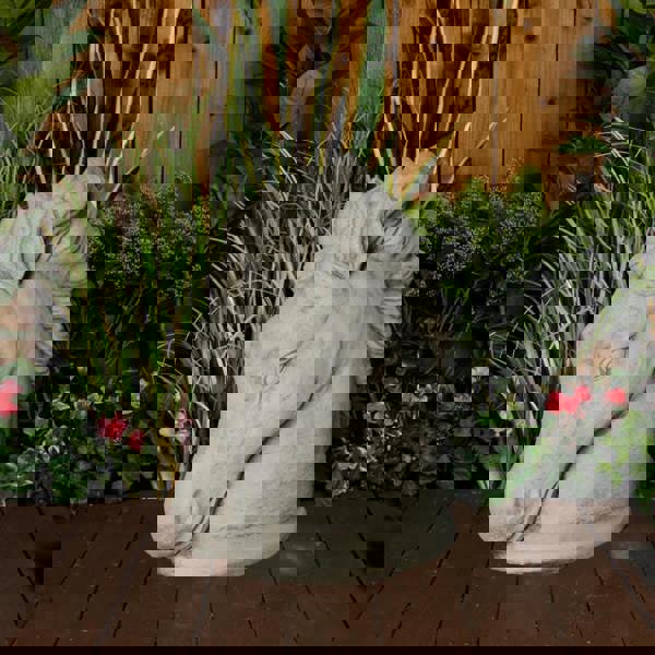 Large Stone Cast Stallion Horse Head Garden Statue