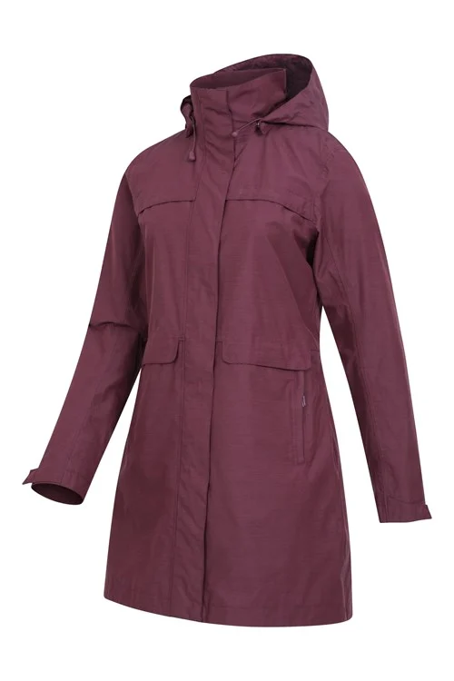 Mountain Warehouse Womens/Ladies Cloudburst Textured Waterproof Jacket - Burgundy