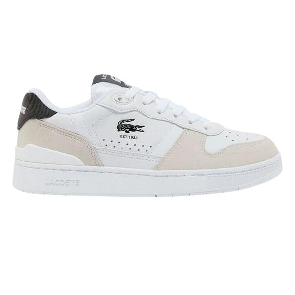Lacoste Childrens/Kids T-Clip Set Leather Trainers - White/Black - 