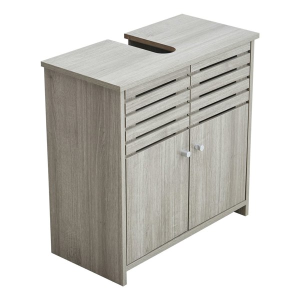Living and Home Wooden Freestanding Bathroom Under Sink Storage Cabinet