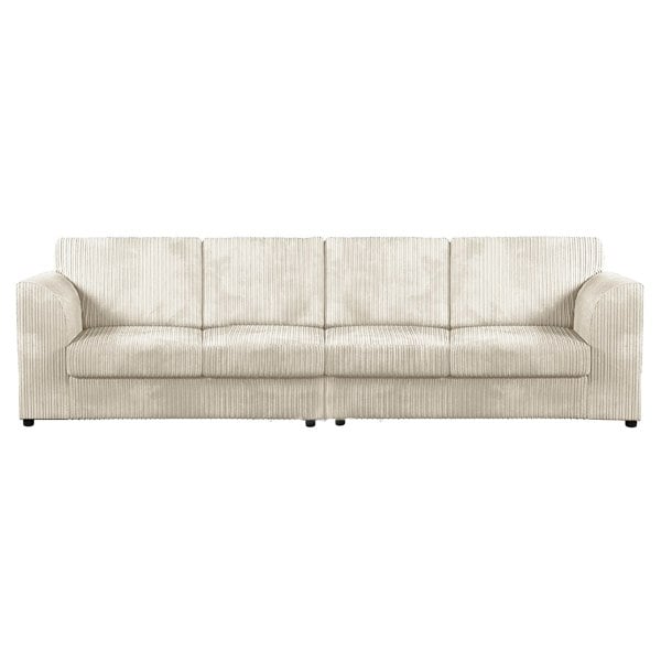 Furnishings For Less Luxor Cord Long Fabric 4 Seater - Full Back