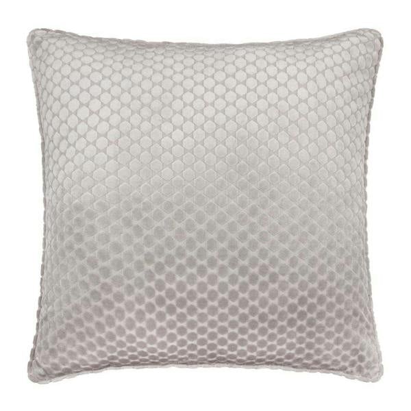 Paoletti Neptune Velvet Cushion Cover - Silver - 