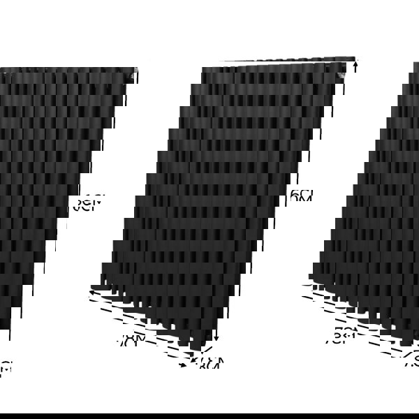 Monstershop Oval Column Radiator – 600mm x 780mm – Black