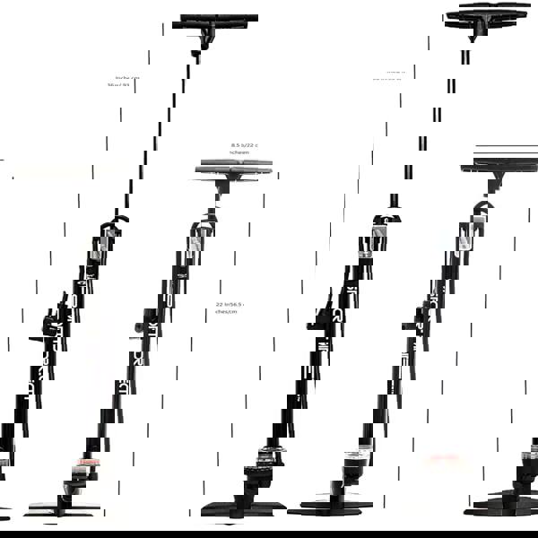 Sport Direct 160 PSI Steel Track Floor Bike Pump and Gauge with Dual Valve