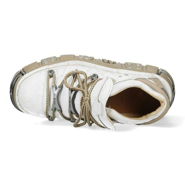 New Rock  M-120N-C80 White Gothic Platform Ankle Boots
