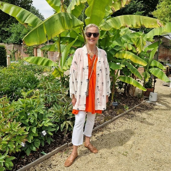 Cotton and Olive Palm Cotton Kimono