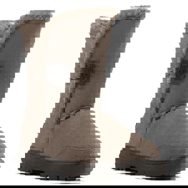 VIVA Freya: Womens Single Button Faux Fur Lining Mid-Calf Winter Boots