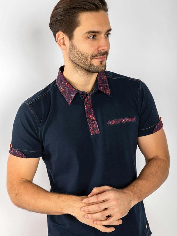 SIGNATURE POLO SHIRT WITH SHIMMER INSERT - Claudio Lugli Shirts