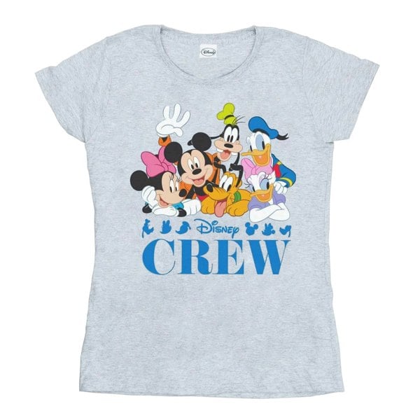 Disney Womens/Ladies Mickey Mouse Disney Friends Cotton T-Shirt - Sports Grey