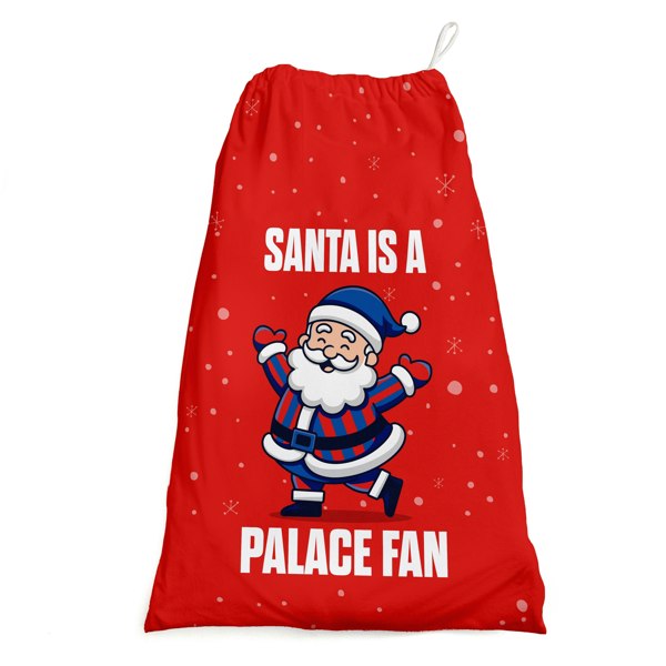 BritishmadeGifts Santa is a Palace Fan - Football Fan Santa Sack