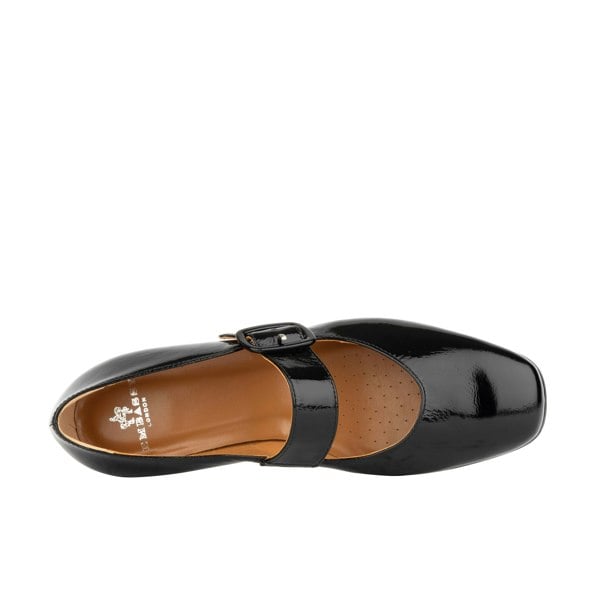 Embassy London Bliss - Black - Women's block heel square toe patent leather comfort loafer