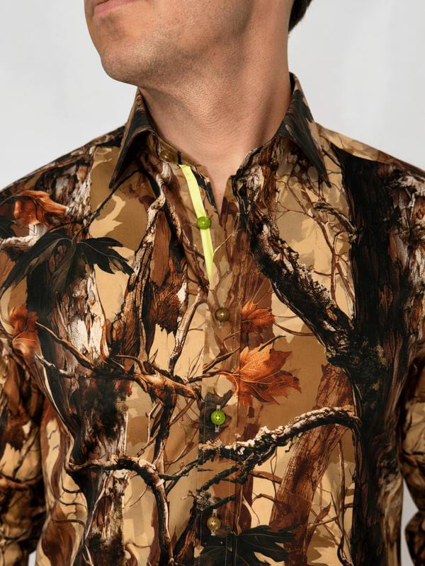 CL2647 Brown Real Tree - Claudio Lugli Shirts