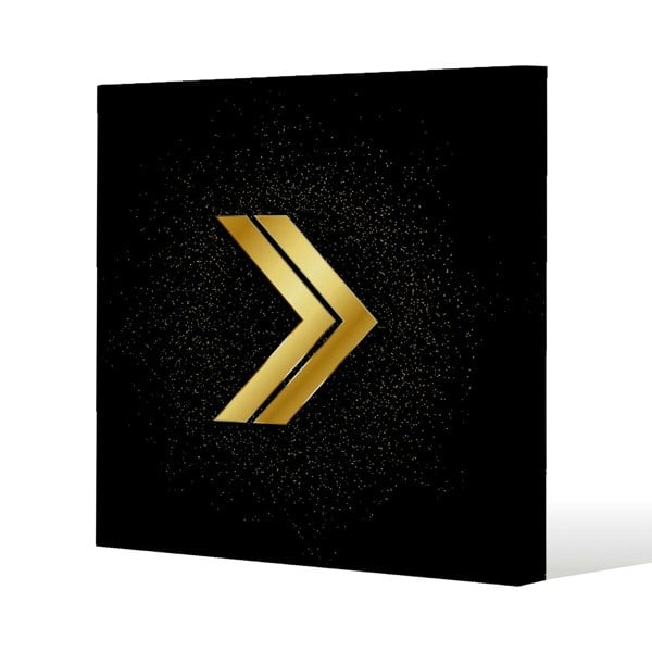 Benjamin Tate Design Arrow gold (Canvas Print)